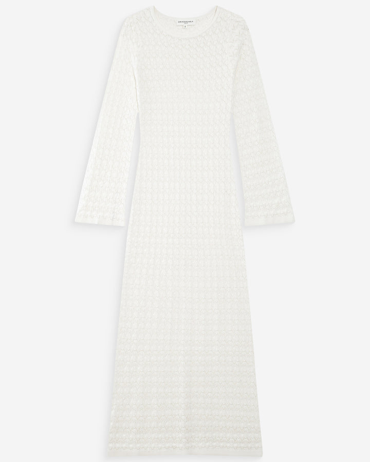 Vestido largo de punto ecru Verdad