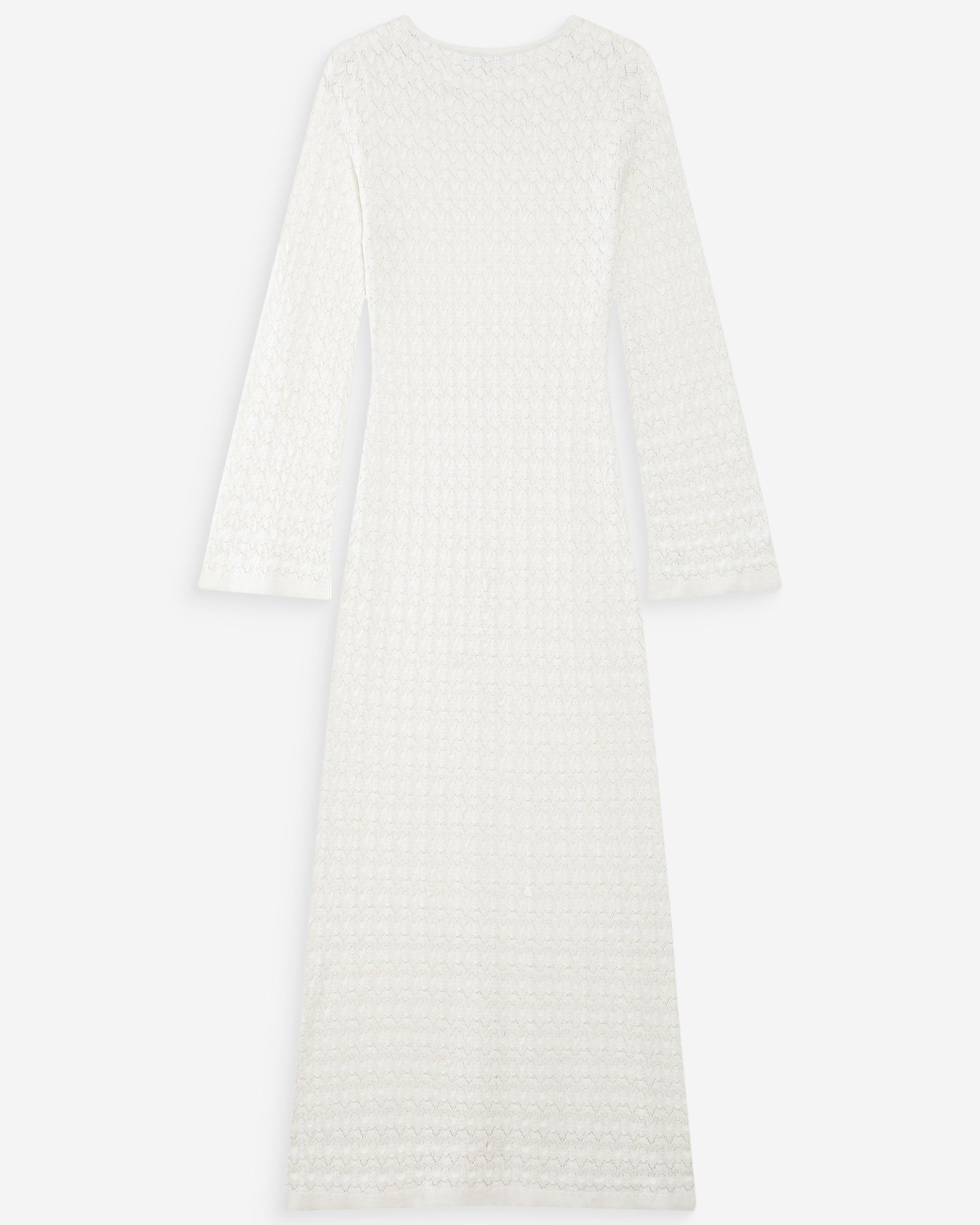 Robe longue en maille ecru Verdad