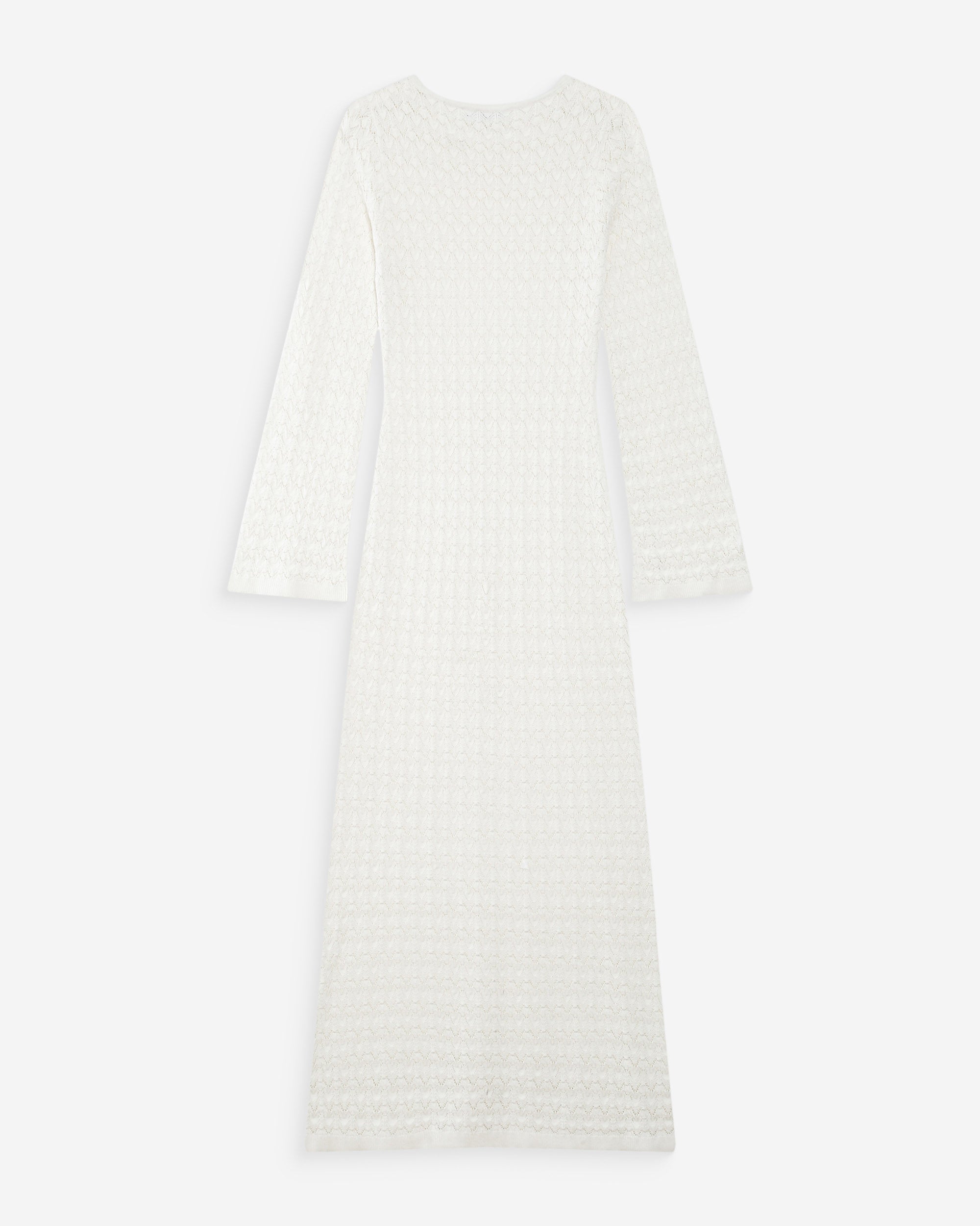 Robe longue en maille ecru Verdad