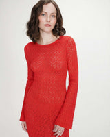 Robe longue en maille sanguine Verdad