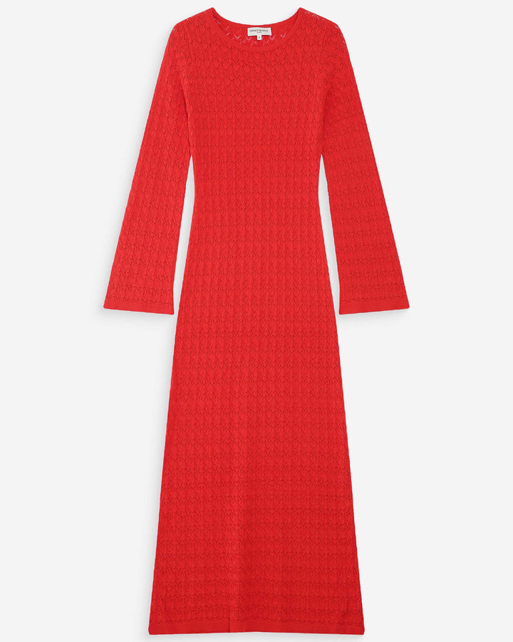 Vestido largo de punto sanguine Verdad