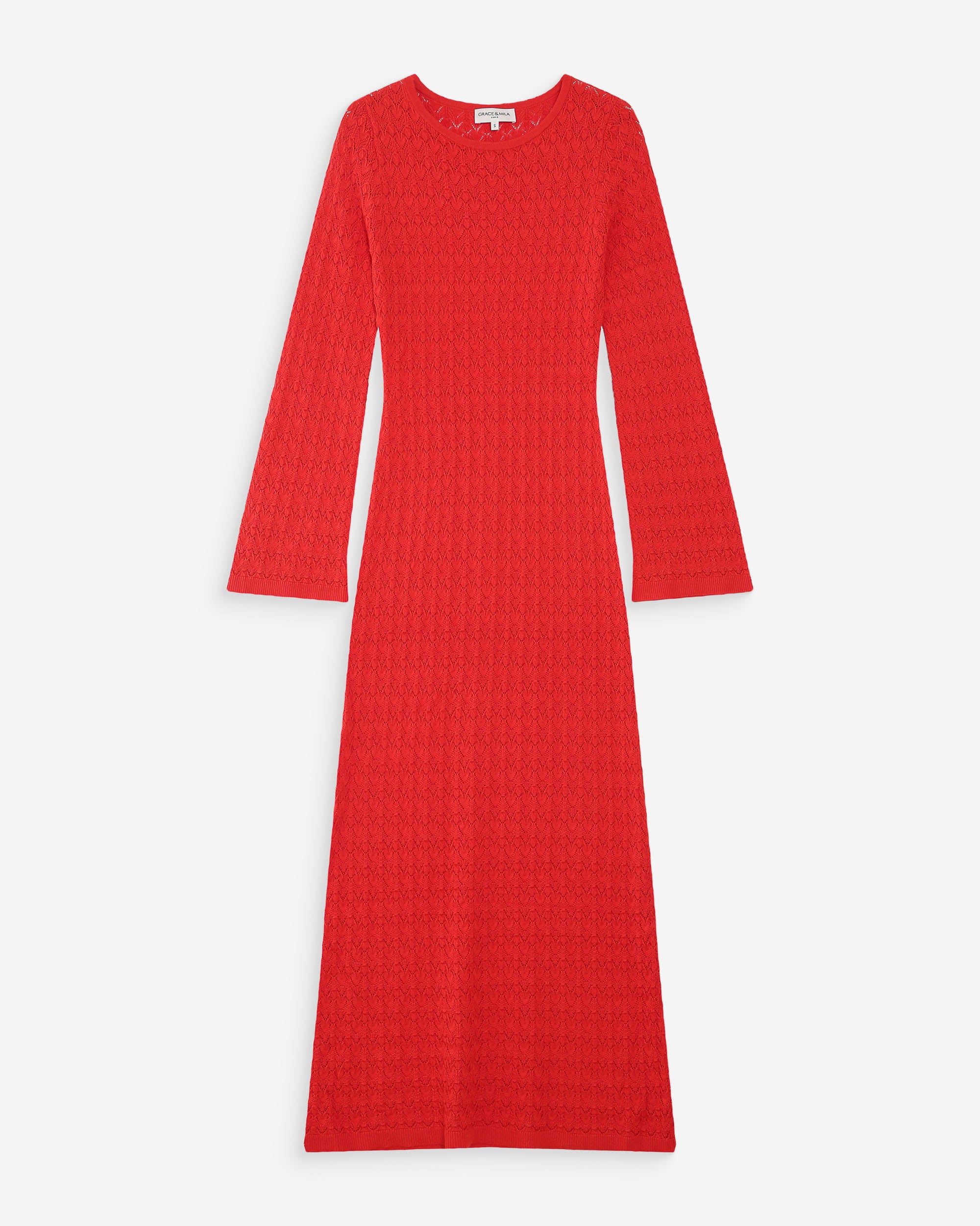 Robe longue en maille sanguine Verdad
