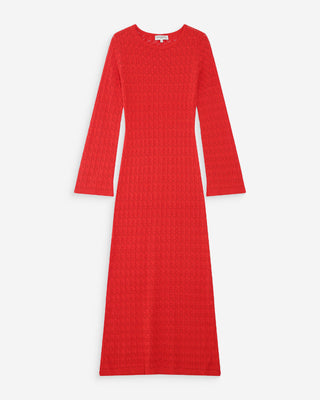 Robe longue en maille sanguine Verdad