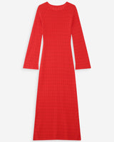 Robe longue en maille sanguine Verdad