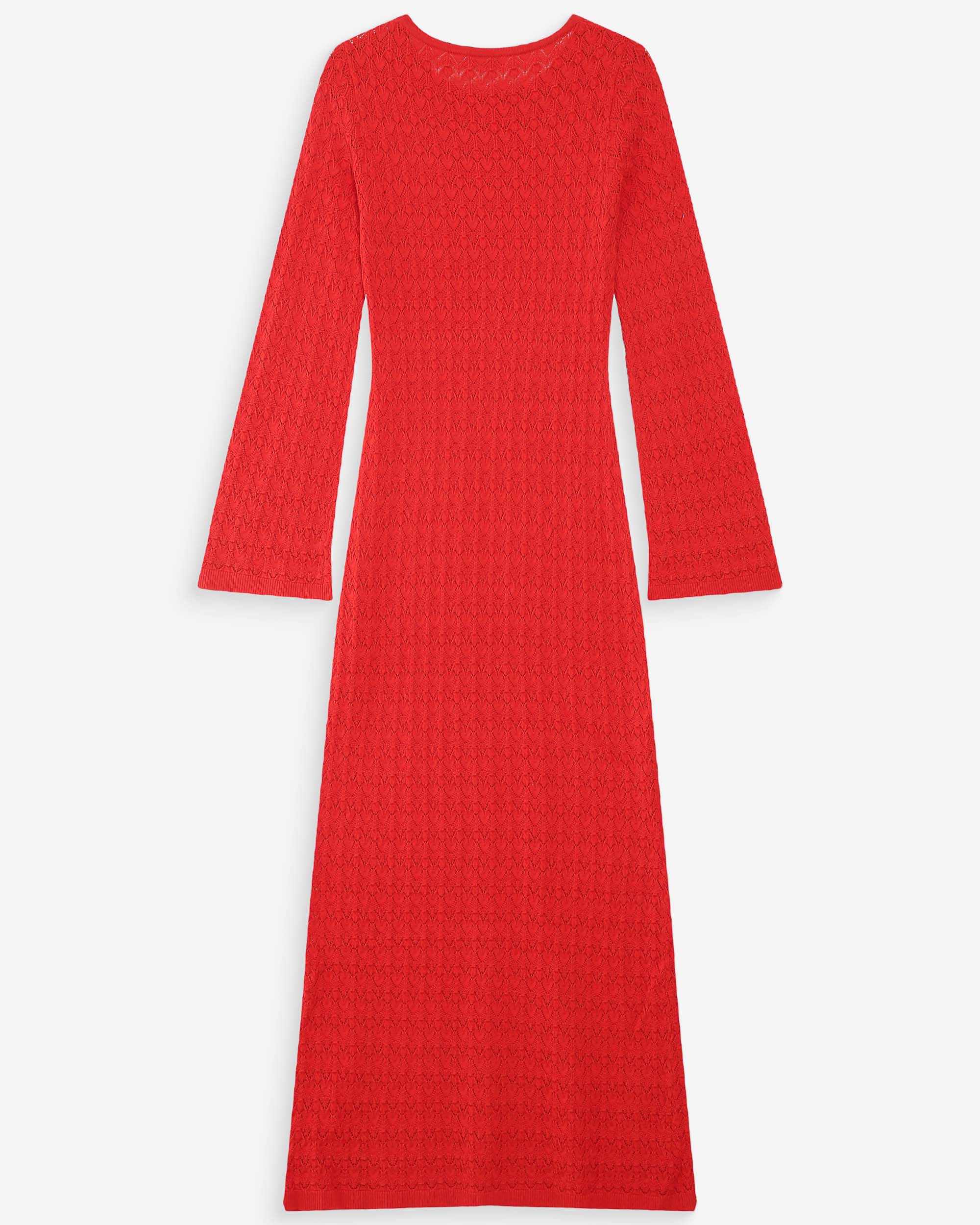 Robe longue en maille sanguine Verdad