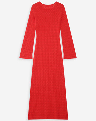 Robe longue en maille sanguine Verdad