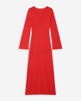 Robe longue en maille sanguine Verdad