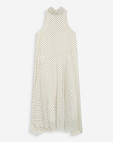 Robe longue à pois ivoire Valoria