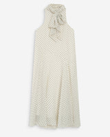 Vestido largo fluido de lunares ivoire Valoria