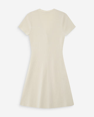 Robe courte en maille ecru Venezuela