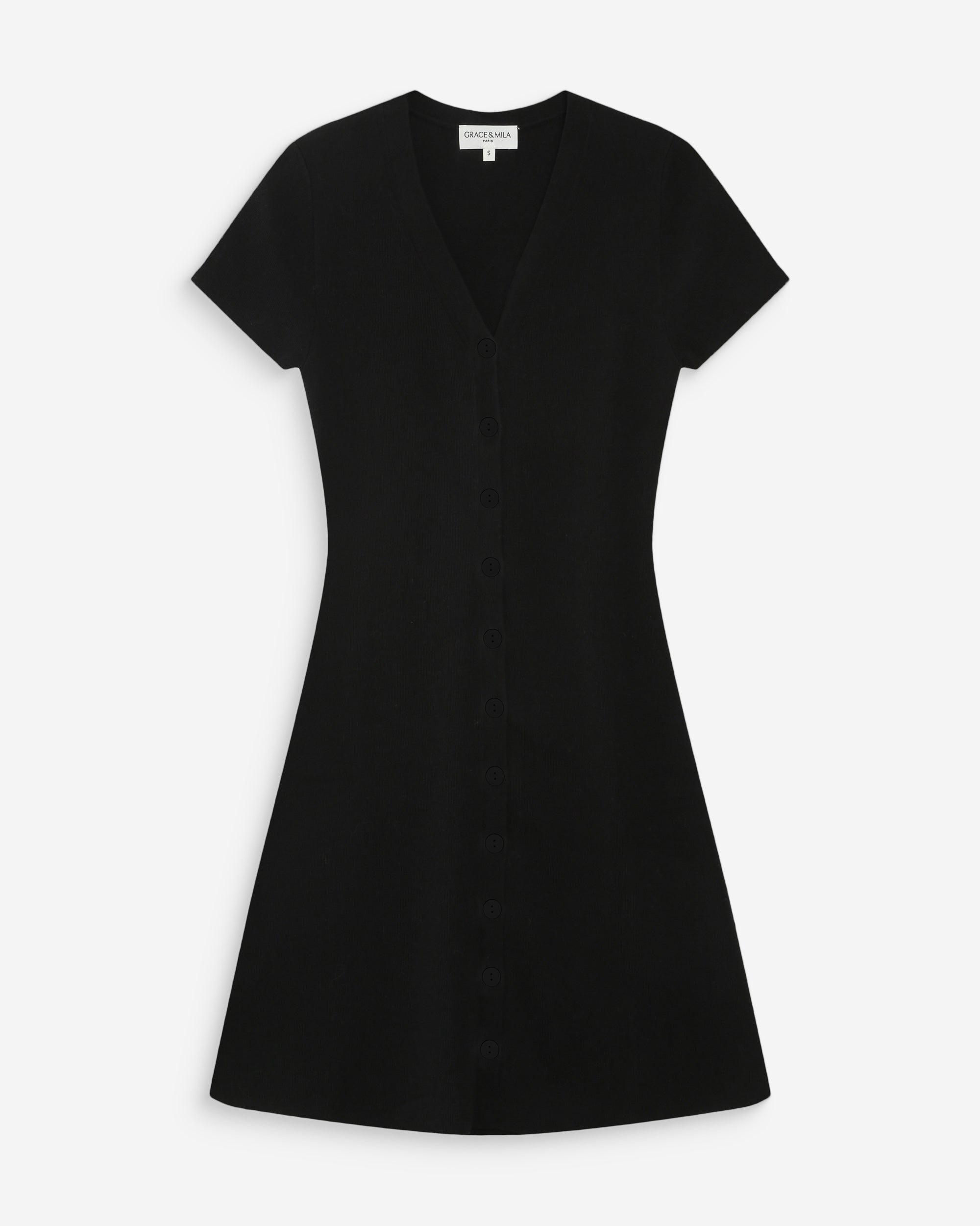 Robe courte en maille noir Venezuela