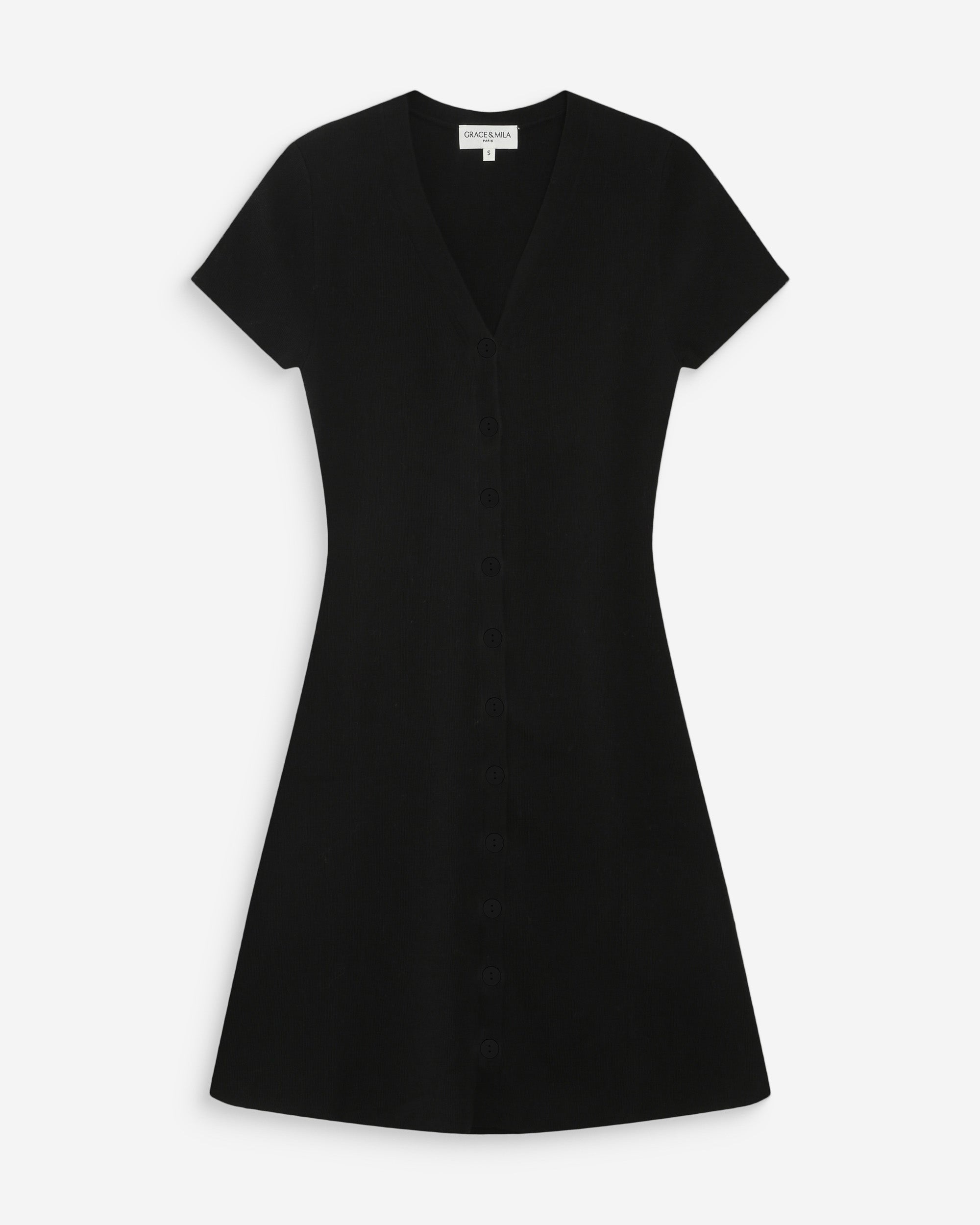 Vestido corto de punto noir Venezuela