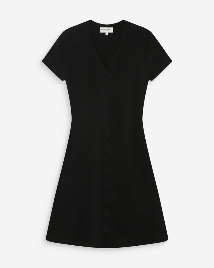 Vestido corto de punto noir Venezuela