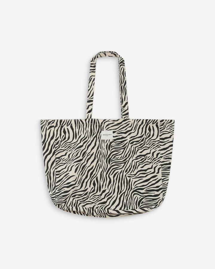 Tote bag en denim zebre Voyage