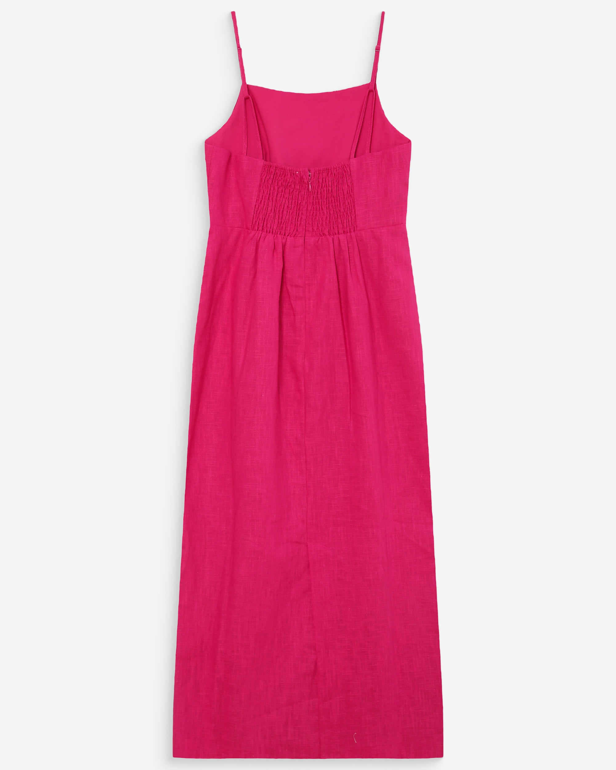 Robe longue en lin fuchsia Veranys