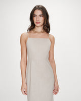 Robe longue en lin sable Veranys