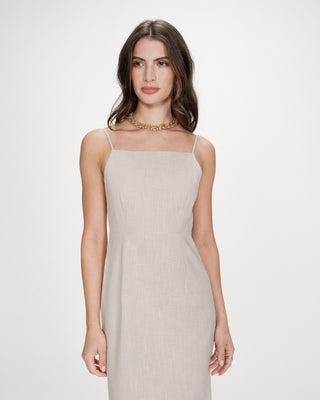 Robe longue en lin sable Veranys