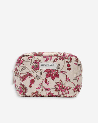 Trousse matelassée fleur Vanette