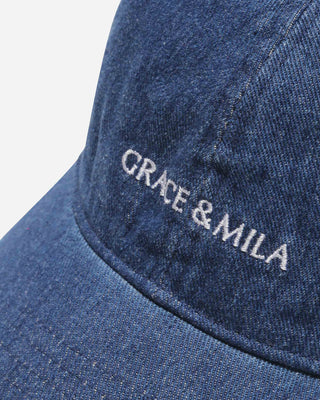 Casquette en coton mediumblue Slimane