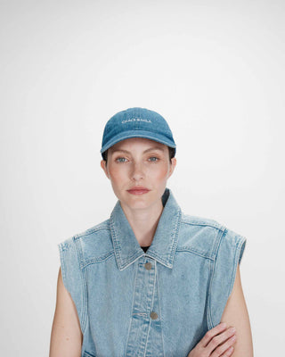 Casquette en coton mediumblue Slimane