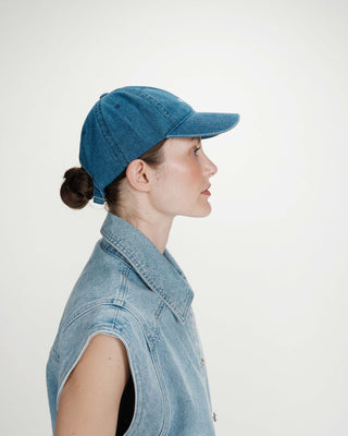 Casquette en coton mediumblue Slimane