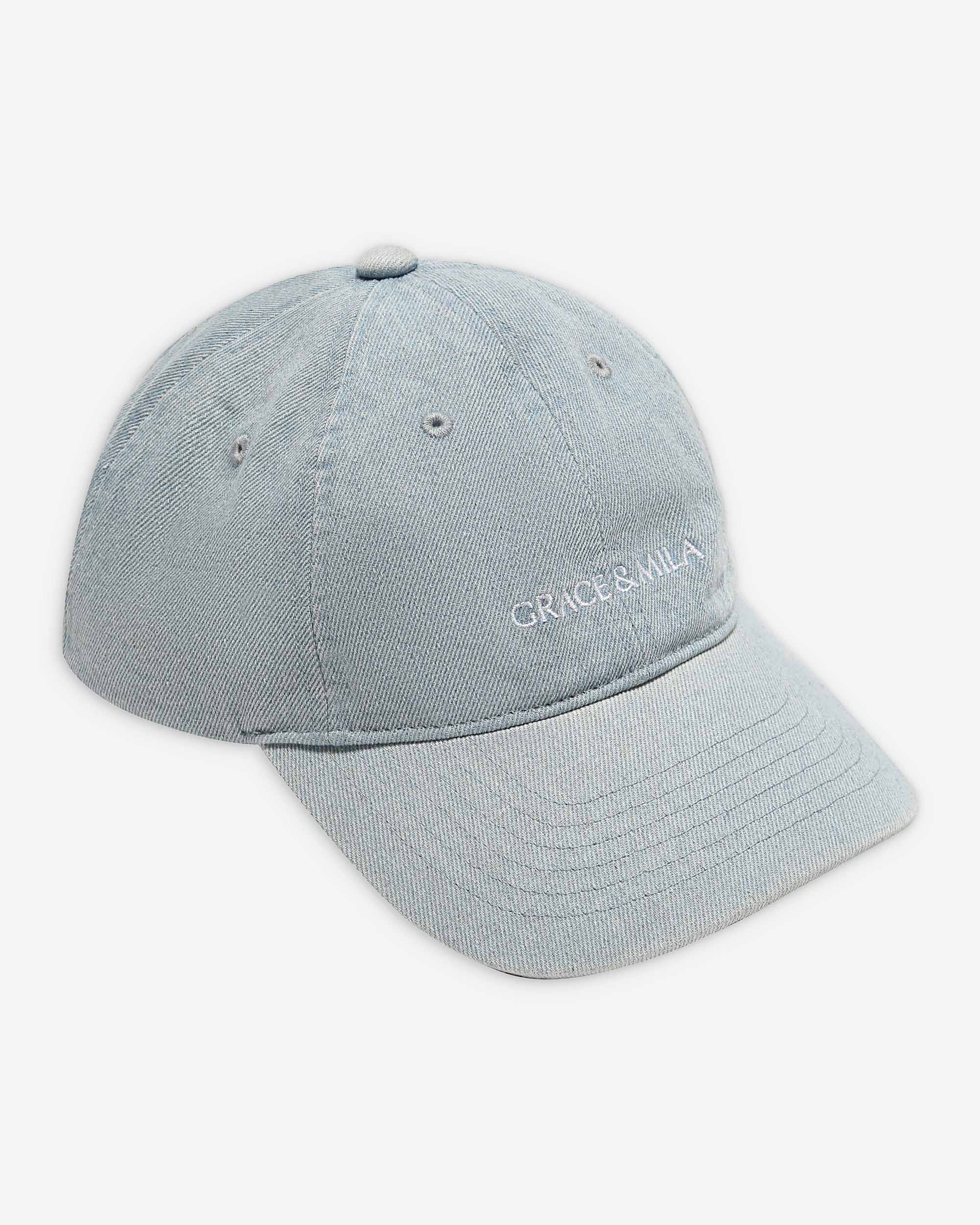 Casquette en coton skyblue Slimane