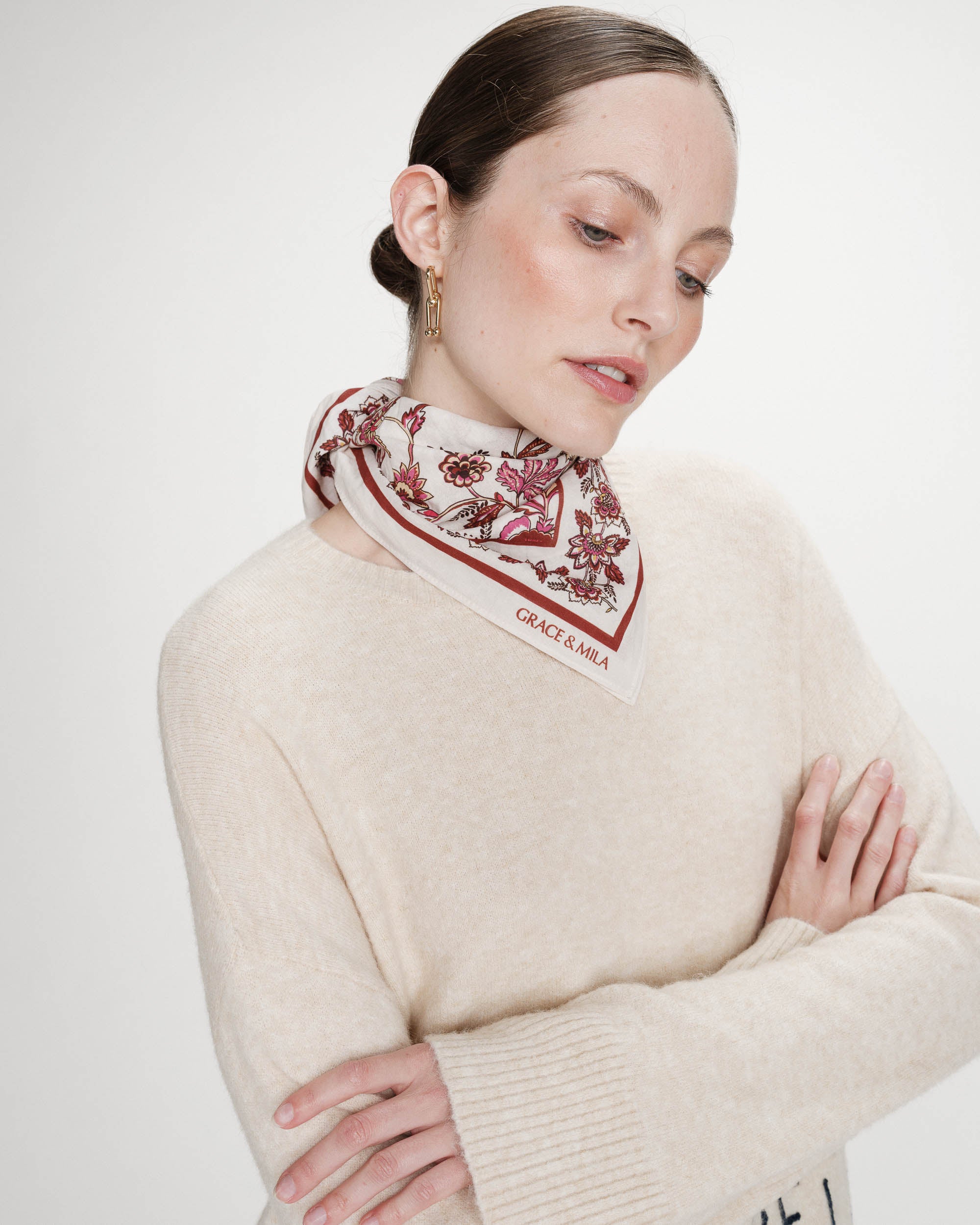 Foulard en coton à fleurs fleur Verlisse