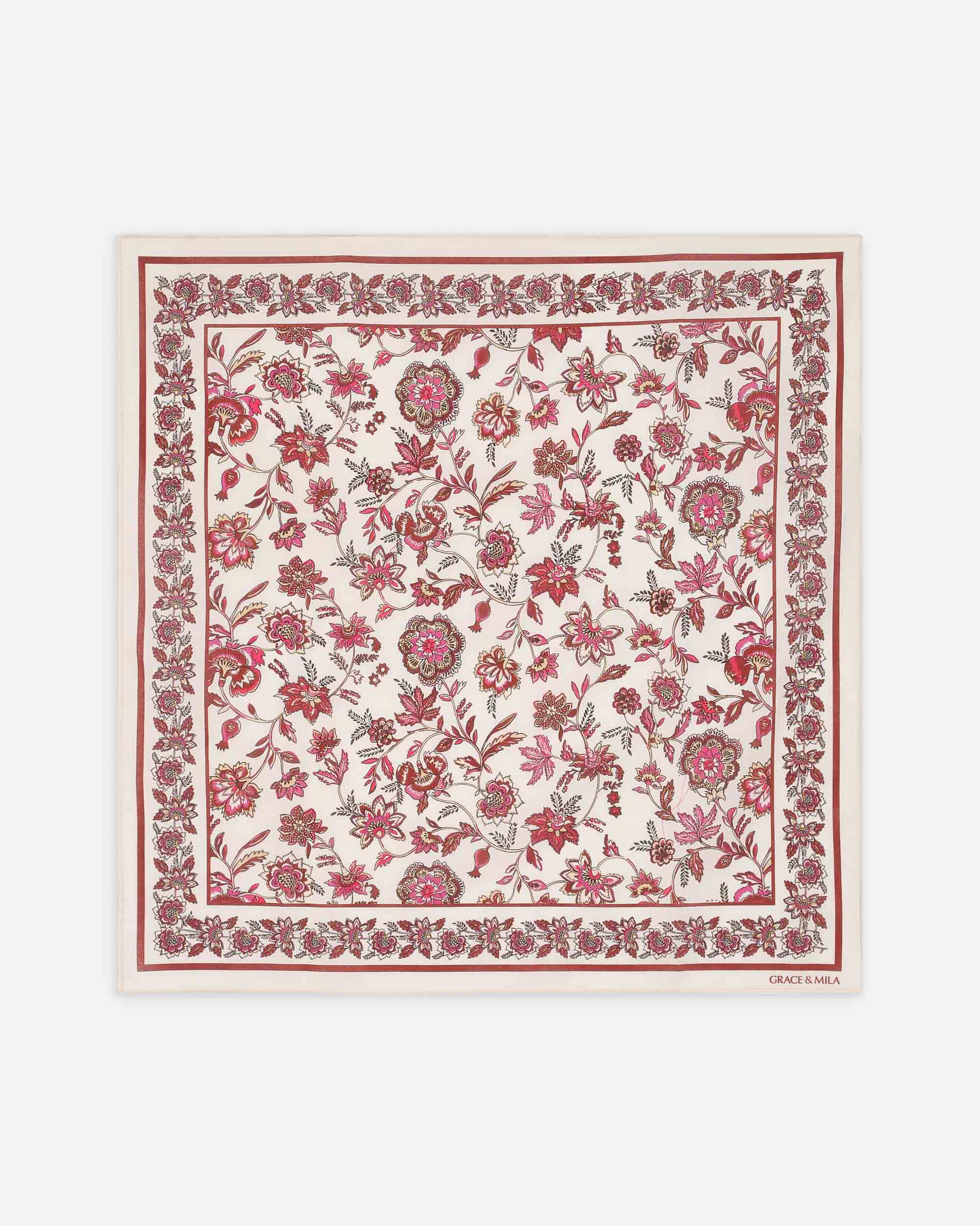 Foulard en coton à fleurs fleur Verlisse