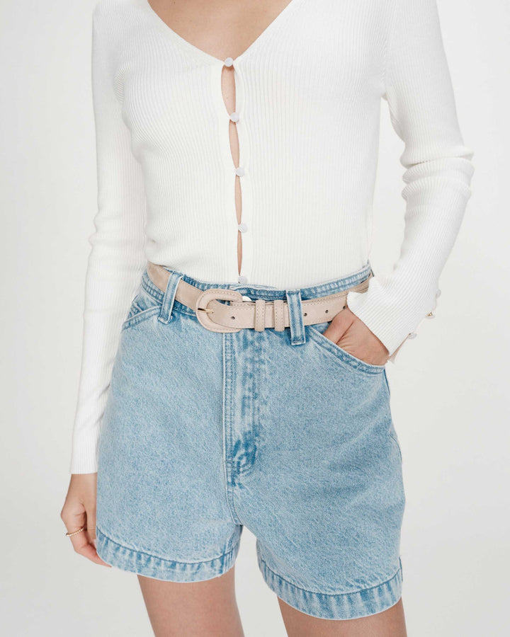 Suede belt with matching buckle sable Scotland