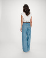 Woven raffia-effect belt with matching buckle chocolat Vallois