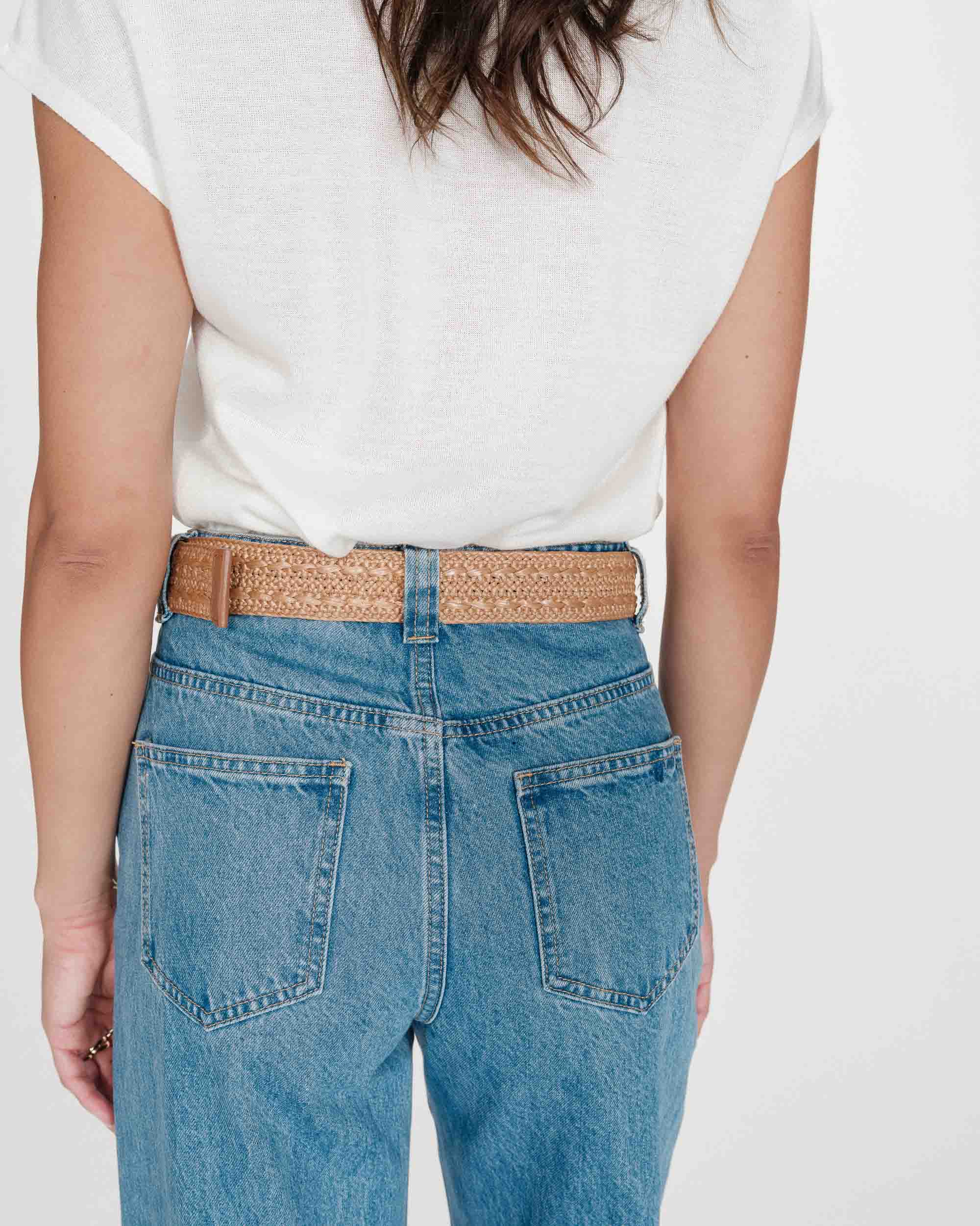 Ceinture tissée camel Varelle