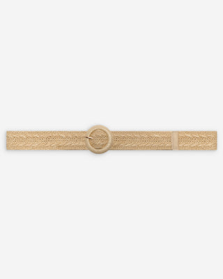 Woven raffia-effect belt with matching buckle ecru Varelle