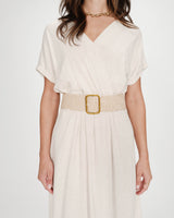 Ceinture tissée ecru Popcorn