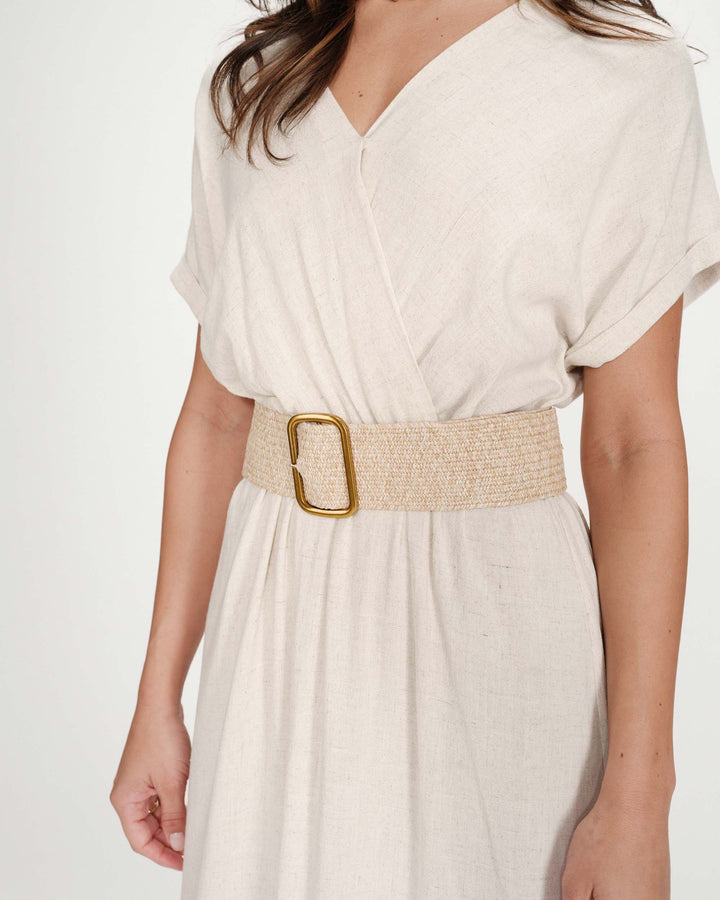 Ceinture tissée ecru Popcorn