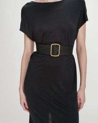 Ceinture tissée noir Popcorn