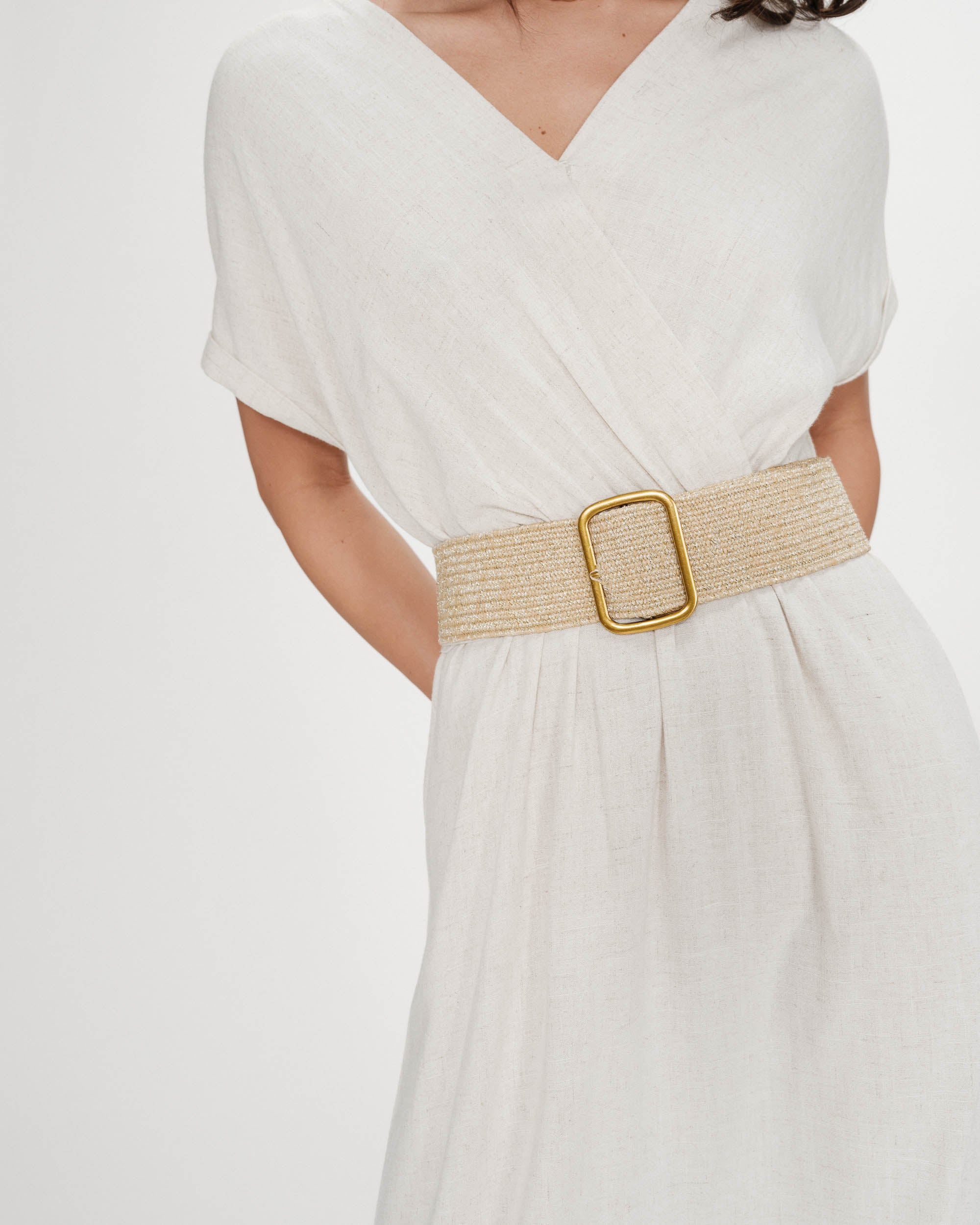 Ceinture tissée sable Popcorn