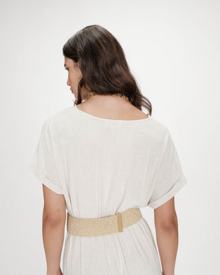 Ceinture tissée sable Popcorn