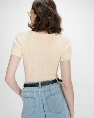 Ceinture en cuir noir Villette