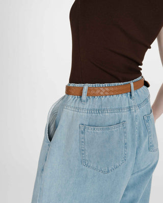 Ceinture en cuir ocre Villette