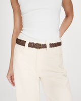 Ceinture en cuir chocolat Viona