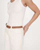 Ceinture en cuir cognac Viona