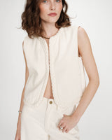 Veste sans manches ecru Verona