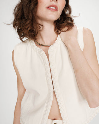 Veste sans manches ecru Verona