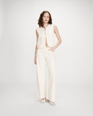 Veste sans manches ecru Verona