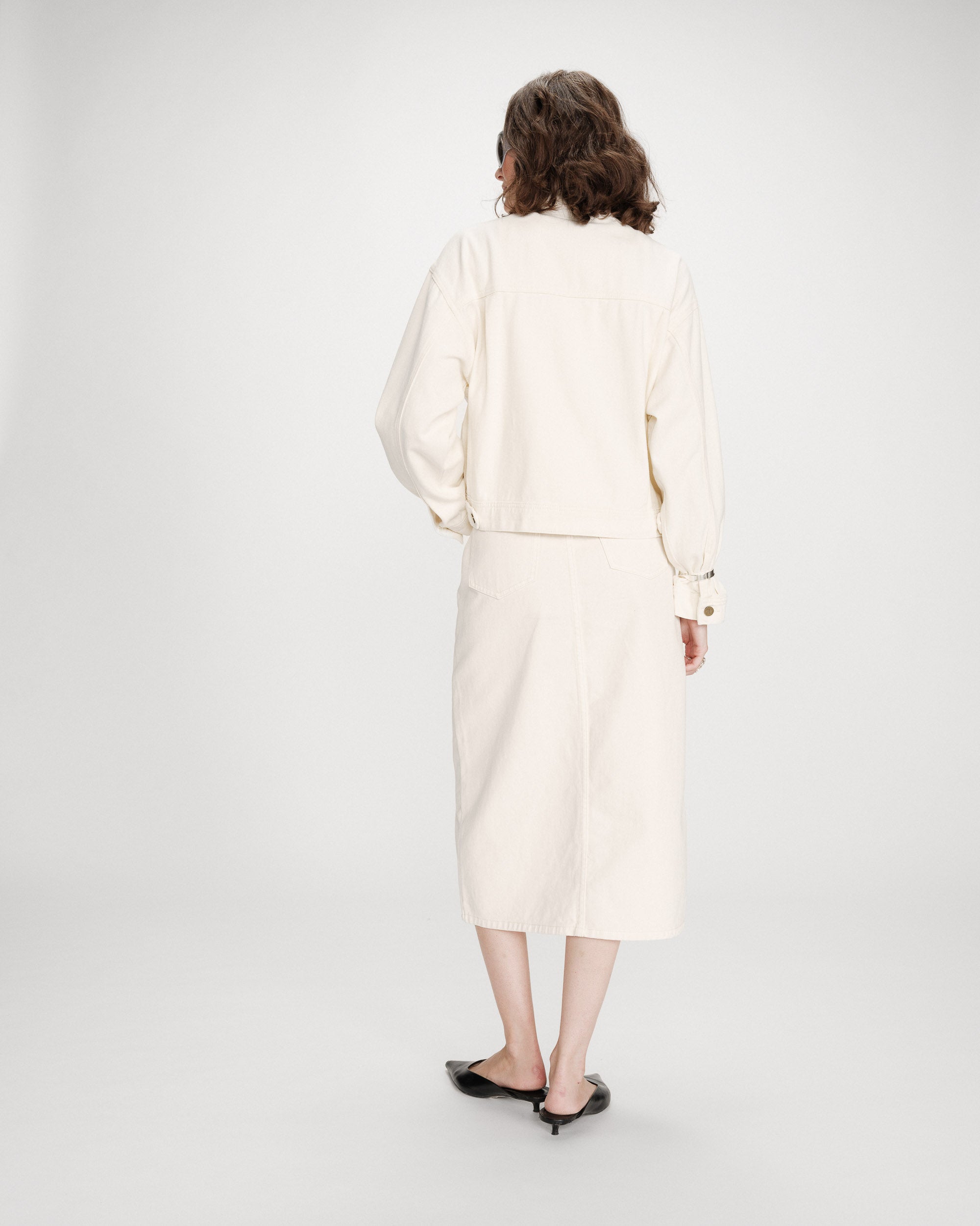 Veste en jean ecru Vinnie