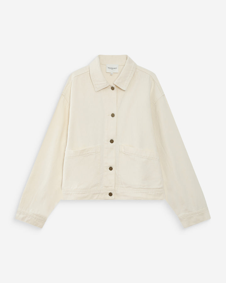 Chaqueta vaquera ecru Vinnie