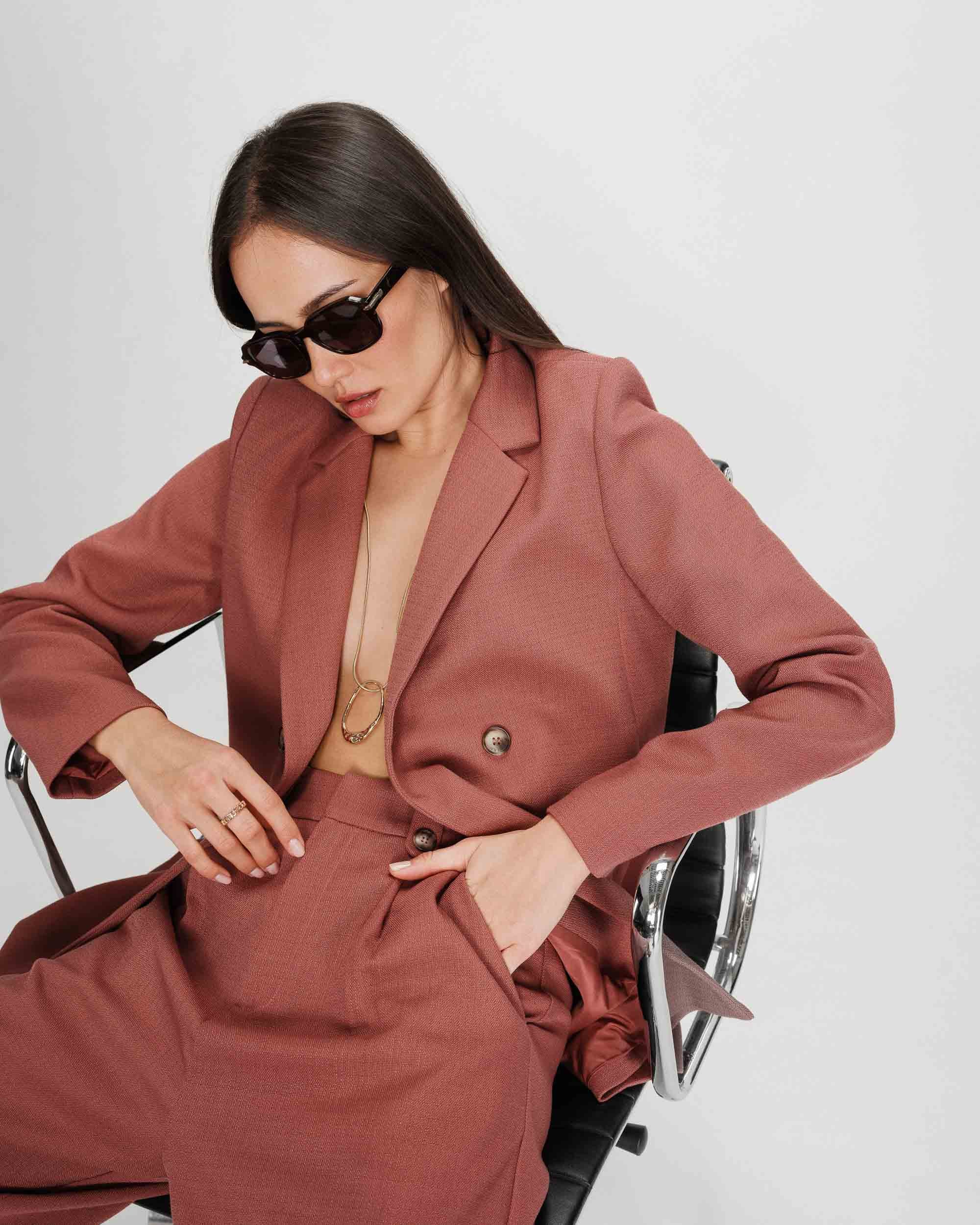 Veste tailleur terracotta Parfaite