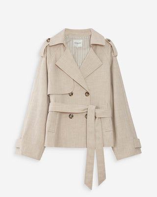 Trench-coat court sable Vogue