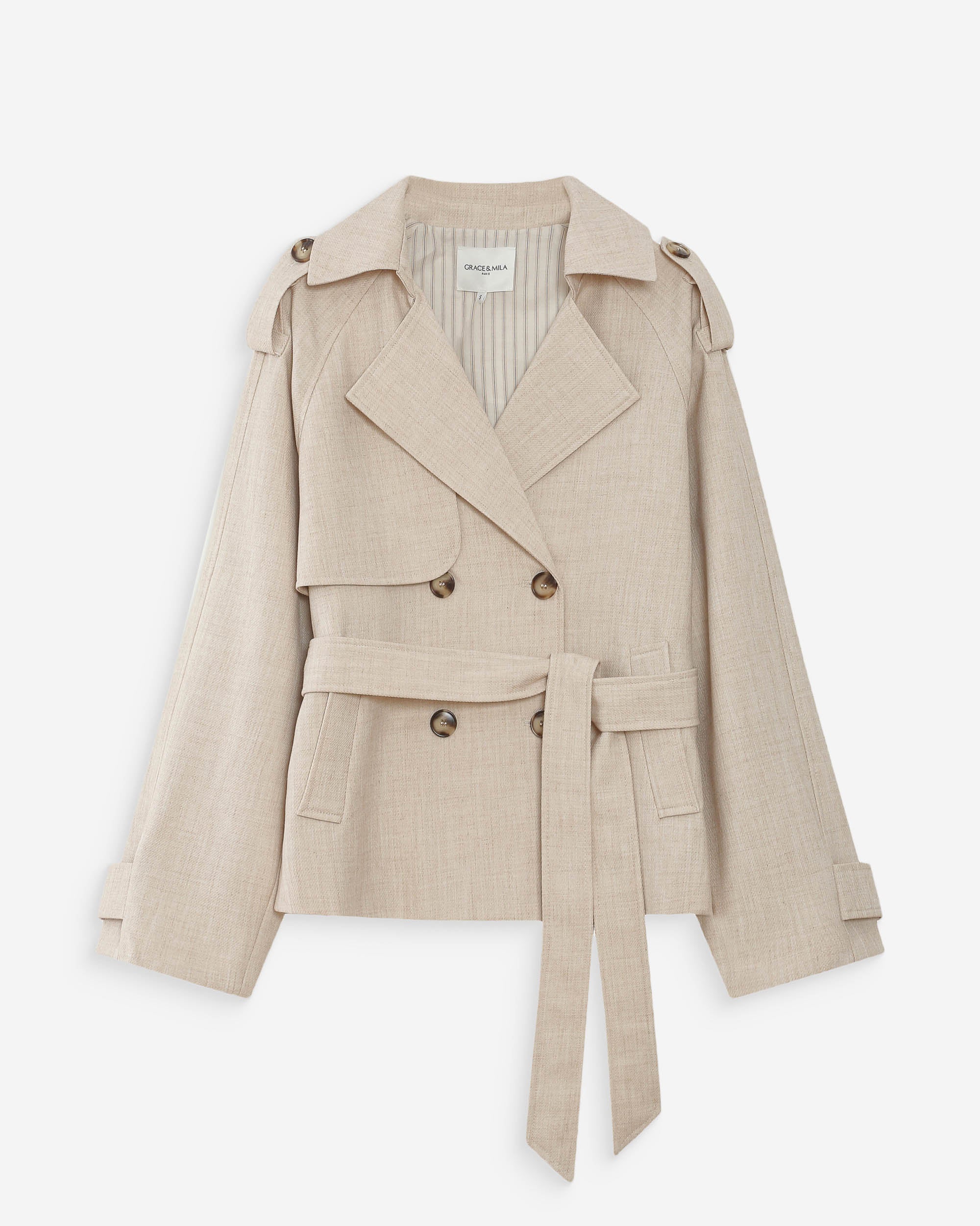 Trench-coat court sable Vogue