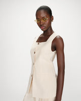 Gilet en lin vanille Vic